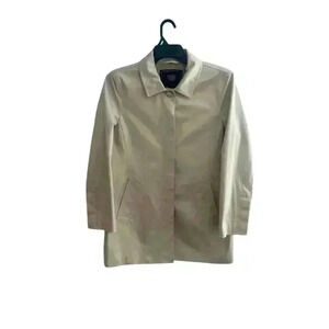 Coach Women's Trench Coat Large Beige Button Closure Casual Long Sleeve